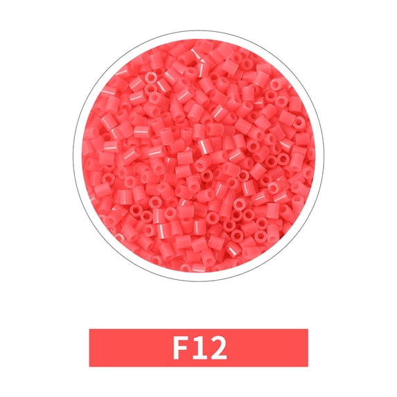 Single Color Value Fuse Beads Refill Pack,2.6mm Pony Bead Compatible with Perler Beads for DIY Arts and Crafts E&F Color Scheme