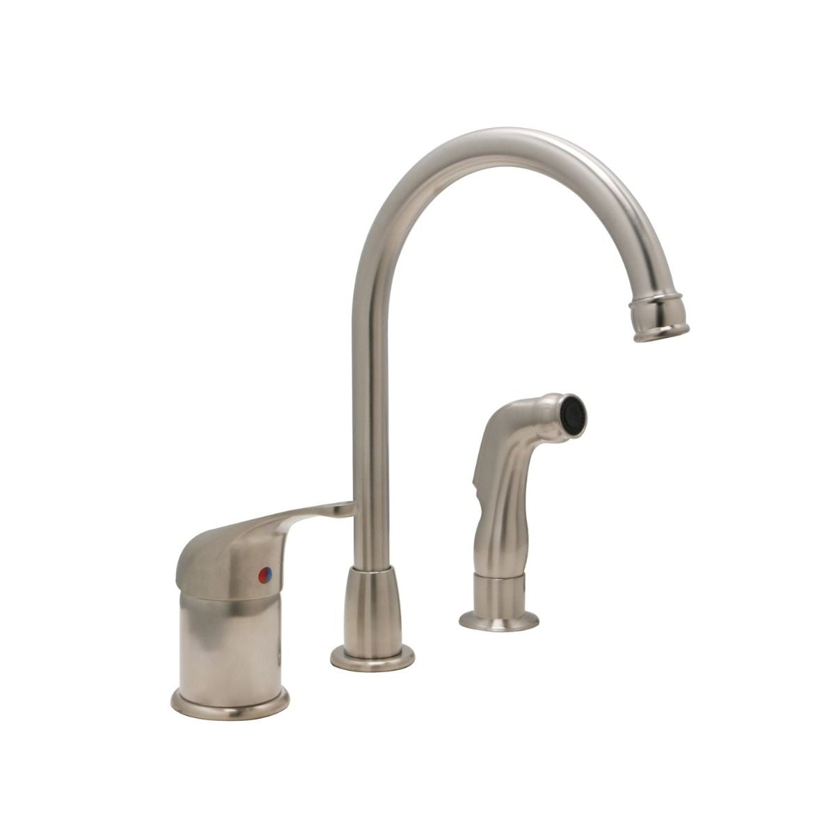 Single Control Kitchen Faucet with Side Sprayer- Huntington Brass