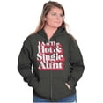thumbnail image 1 of Single Cool Cute Funny Auntie Aunt Zip Hoodie Sweatshirt Women Brisco Brands M, 1 of 6