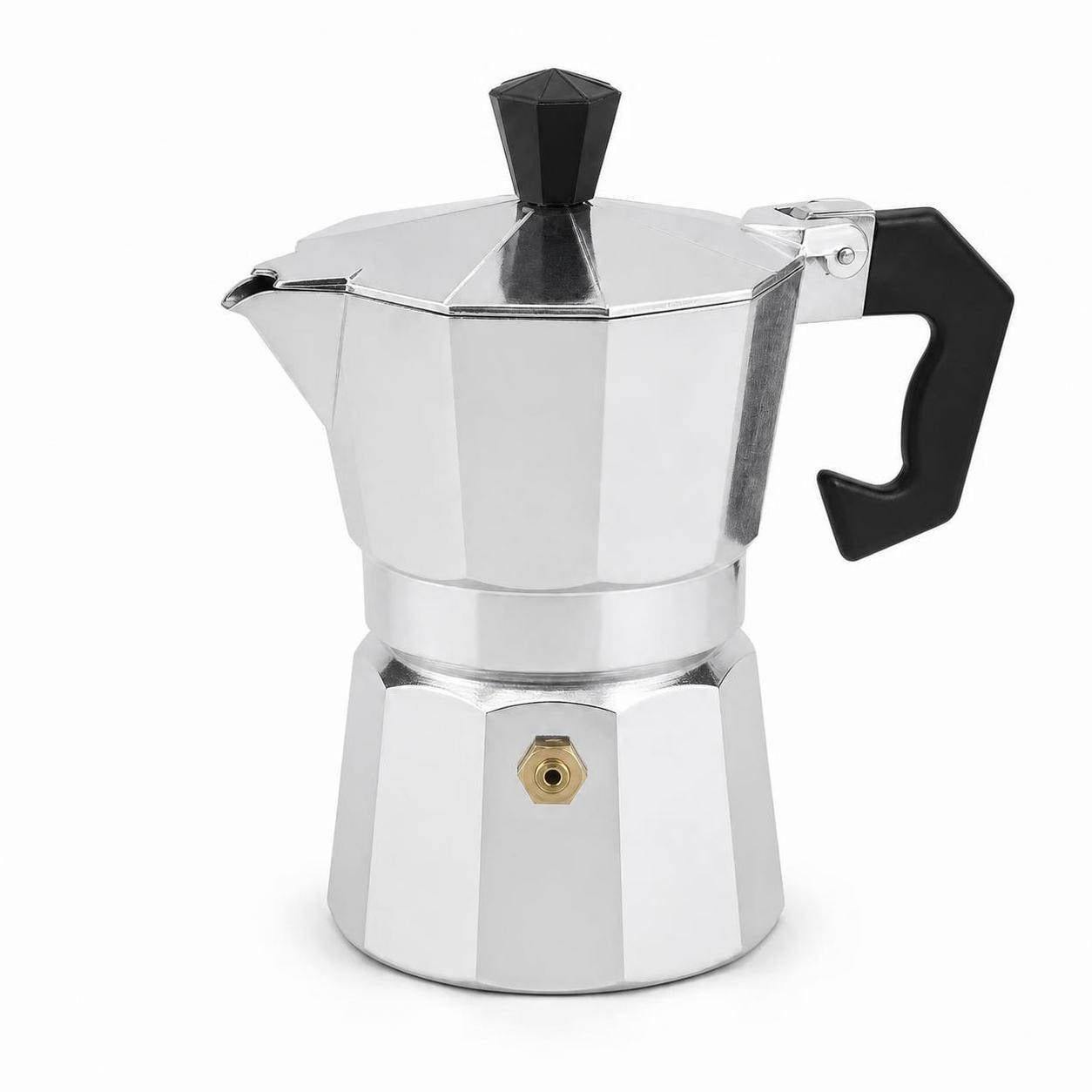 Single Cup Moka Pot Stovetop Coffee Maker for Gas,Electric Stovetop,Italian Espresso Maker for Italian & Cuban Cafe Brewing