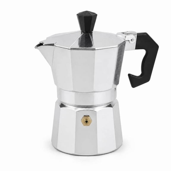 Single Cup Moka Pot Stovetop Coffee Maker for Gas,Electric Stovetop,Italian Espresso Maker for Italian & Cuban Cafe Brewing