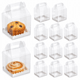 Single Cupcake Boxes 4x4x6 Inch Individual Cupcake Containers with ...