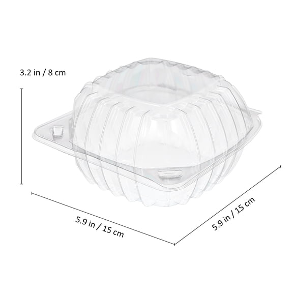 POPETPOP Clear Pet Cake Boxes, Sturdy Cupcake Holders, Multi-Use Storage, 100Pcs