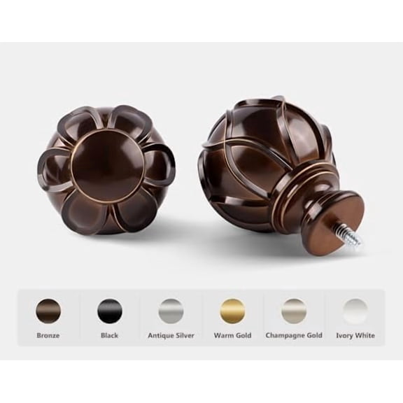 Single Curtain Rod 32 to 58 Inch(2.6-4.8Ft), 7/8 Inch Antique Bronze Adjustable Drapery Rod for Windows, Decorative Netted Texture End