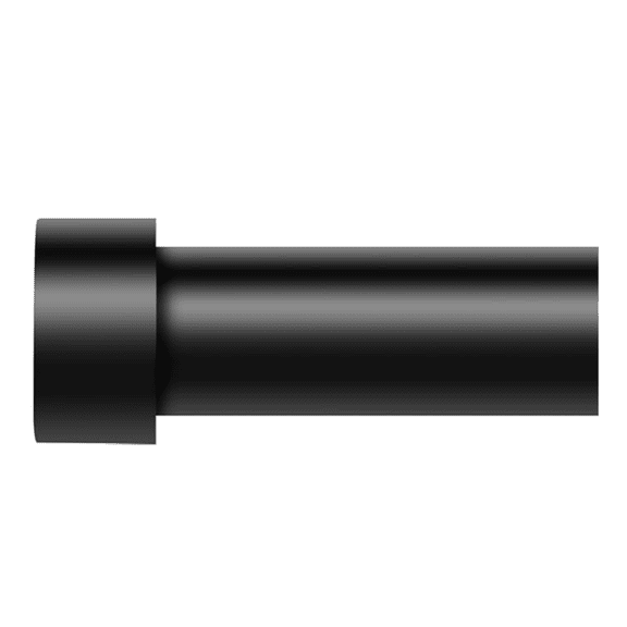 Single Curtain Rods for Windows 72 to 144 Inch(6-12ft),1 Inch Diameter Adjustable Heavy Duty Drapery Rods,with Modern Square Aluminum Alloy Finials,Matte Black
