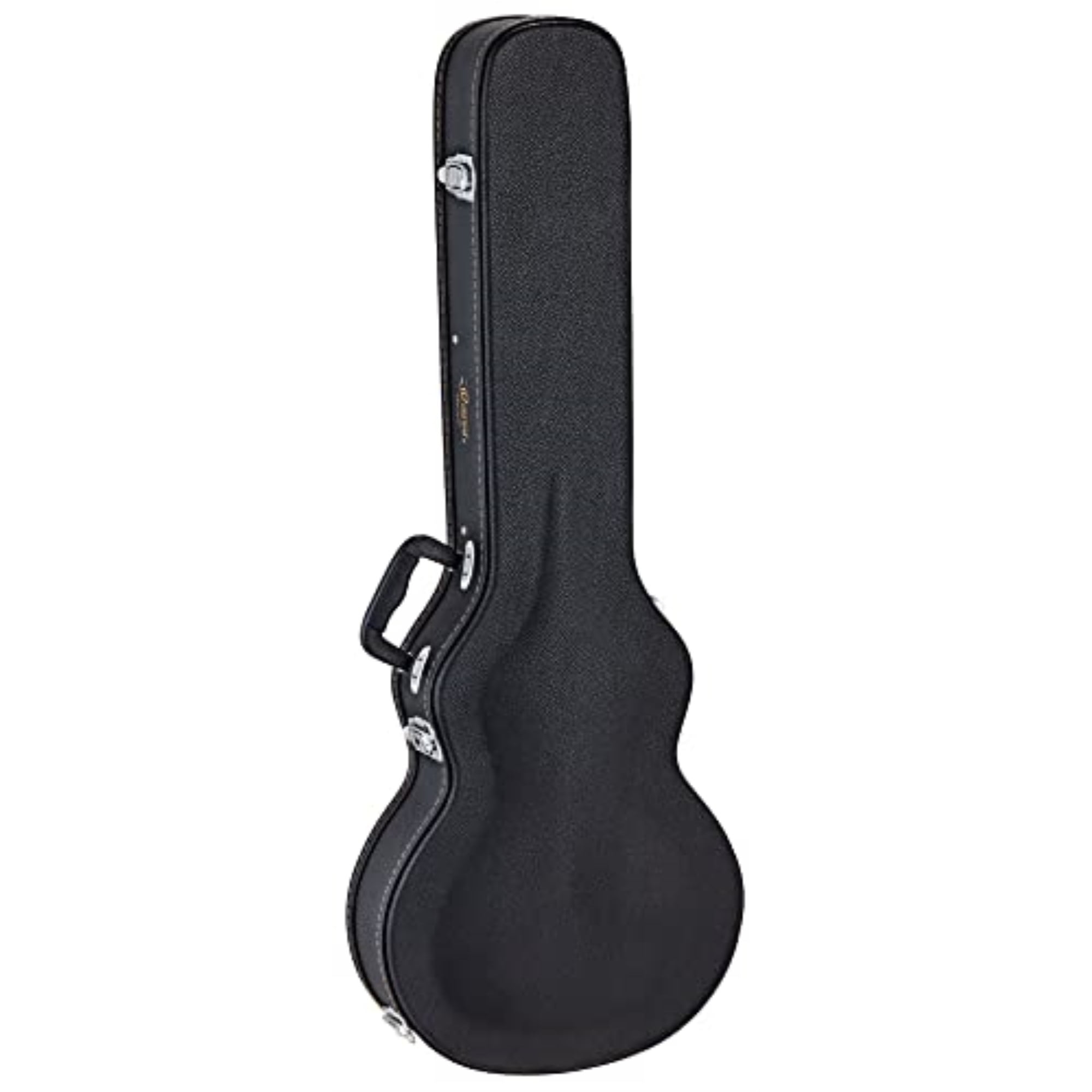 Single Cutaway Les Paul Style Electric Guitar Economy Hardshell Case - 15 mm Velvet Padding - Black with Chrome Hardware