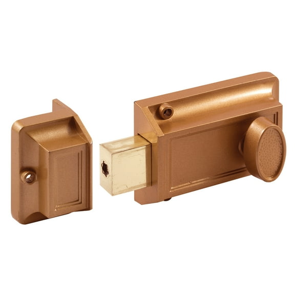 Single Cylinder Rim Deadlatch, Diecast, Brass