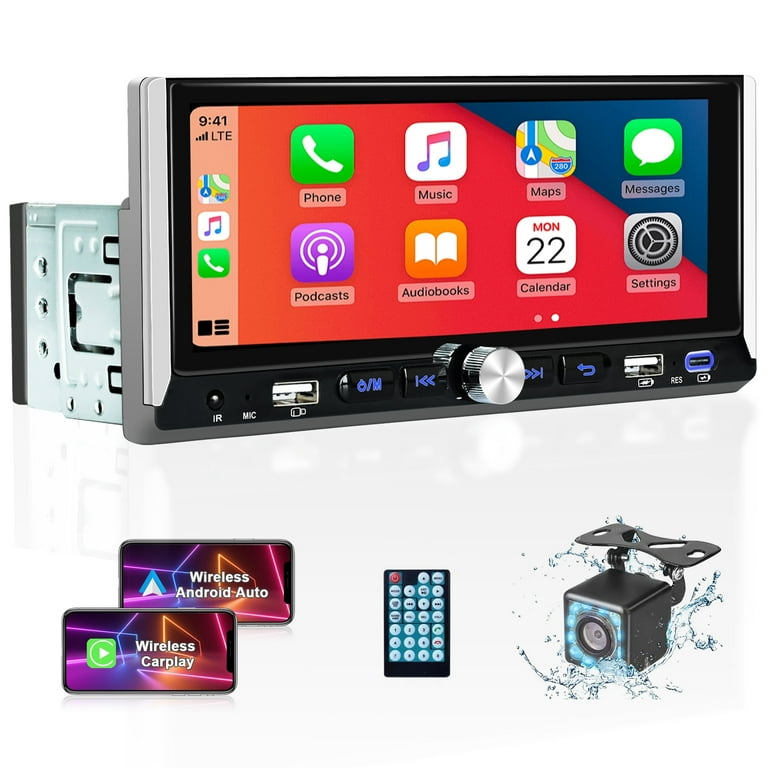 Single din apple carplay wireless discount