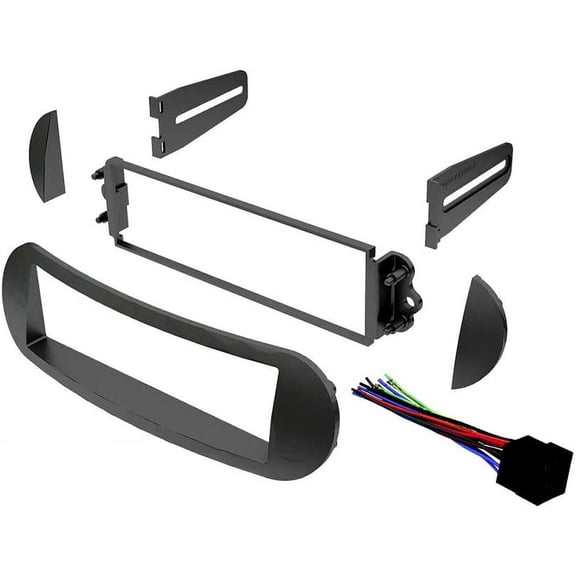 Single DIN Car Stereo Radio Installation Dash Kit for 1998 1999 2000 2001 2002 2003 2004 2005 2006 2007 2008 2009 2010 VW Beetle (Dash Kit + Wiring Harness)