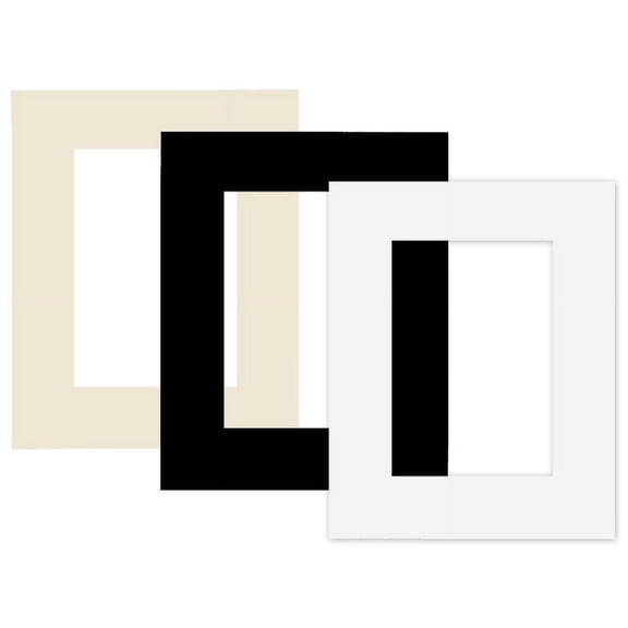 Single Designer 11x14 Picture Mat w/8.5x11 Opening - Black