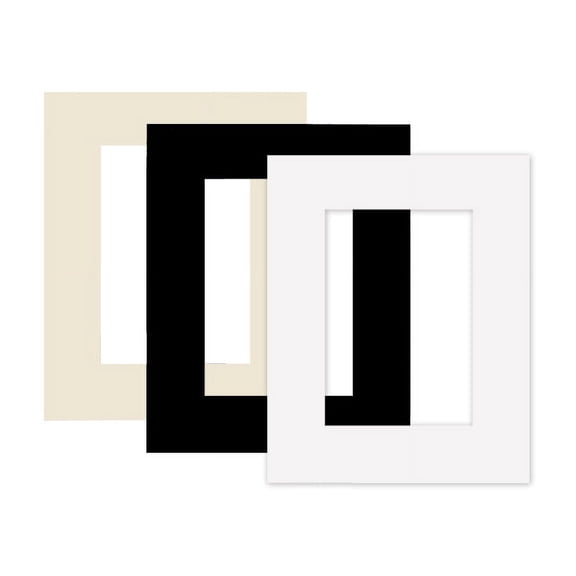 Single Designer 11x14 Picture Mat w/8x10 Opening - White