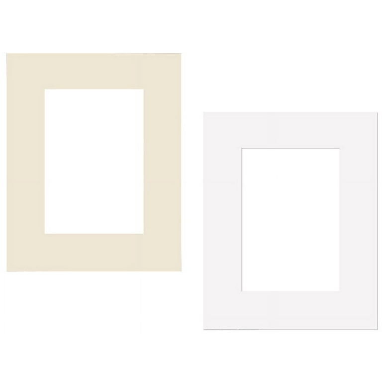 Single Designer 8x10 Mat w/4x6 Opening - White