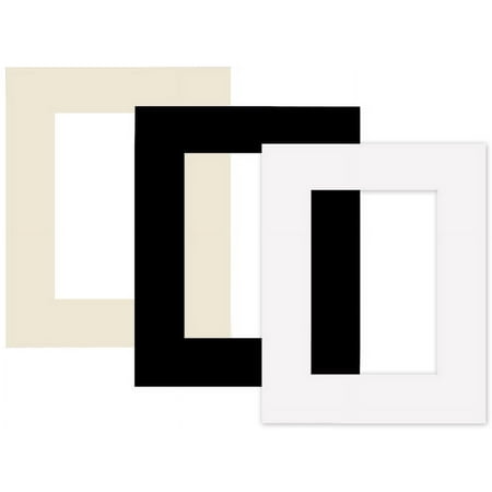 Single Designer 8x10 Mat w/4x6 Opening - White