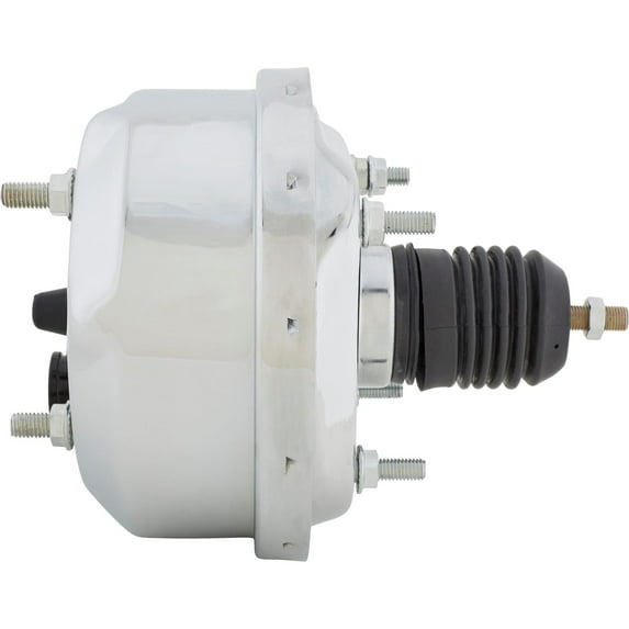 Single Diaphragm Power Brake Booster, 7 Inch, Chrome Finish