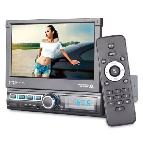 Single Din 7" Car Stereo Radio Flip Touch Screen Bluetooth Mirror Link GPS Navigation Car Audio MP5 Player AUX USB