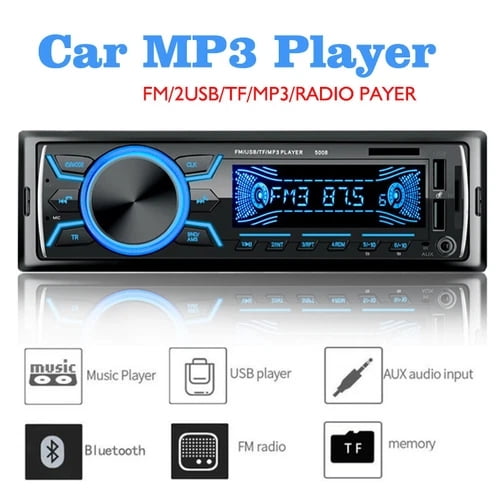 Single Din Car Radio Bluetooth/FM/2USB/AUX/Fast Charge/Romote Control MP3 Player In-Dash USB/AUX Car Stereo Car Radio