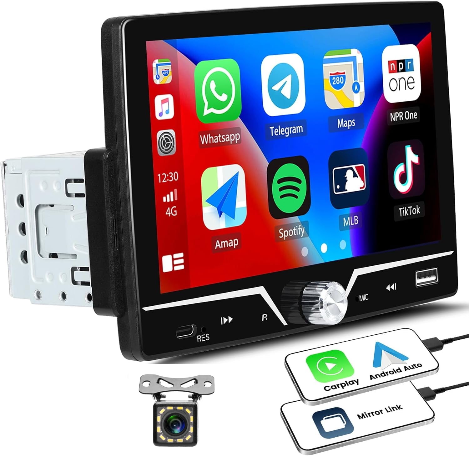 Hikity 1 Din 7'' Autoradio Mit Apple Carplay&Android Auto