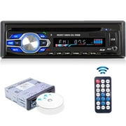Single Din Car Stereo CD DVD Player Bluetooth Car Radio USB/SD/AUX Car Audio Player 1 DIN Headunit with Remote Control