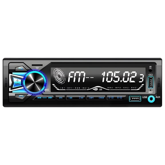 Single Din Car Stereo, Wireless 5.1, Dual USB Ports, Fast Charging, FM Radio, MP3 Player, AUX, TF Card, 12V 24V