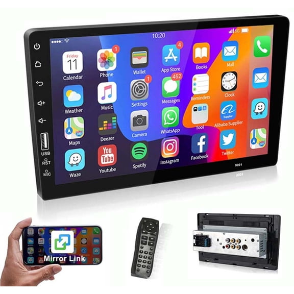 Single Din / Double Din Car Stereo Touchscreen 9inch Car Radio with Bluetooth FM Mirror Link USB Head Unit Multimedia Video Player