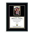 thumbnail image 1 of Single Diploma Frame with 5x7 Photo and Double Matting for 10" x 8" Tall Diploma with Black 3/4" Frame, 1 of 5