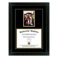 thumbnail image 1 of Single Diploma Frame with 5x7 Photo and Double Matting for 16" x 12" Tall Diploma with Black 1.5" Frame, 1 of 5