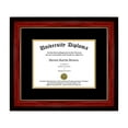 thumbnail image 1 of Single Diploma Frame with Double Matting for 10" x 8" Tall Diploma with Mahogany with Gold Lip 2" Frame, 1 of 6