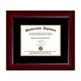 thumbnail image 1 of Single Diploma Frame with Double Matting for 15" x 12" Tall Diploma with Mahogany 2" Frame, 1 of 6