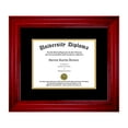 thumbnail image 1 of Single Diploma Frame with Double Matting for 16" x 12" Tall Diploma with Cherry 2" Frame, 1 of 6
