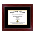 thumbnail image 1 of Single Diploma Frame with Double Matting for 17" x 11" Tall Diploma with Cherry 1.5" Frame, 1 of 5