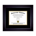 thumbnail image 1 of Single Diploma Frame with Double Matting for 17" x 14" Tall Diploma with Black 2" Frame, 1 of 5