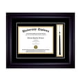 thumbnail image 1 of Single Diploma Frame with Tassel and Double Matting for 15" x 12" Tall Diploma with Black 2" Frame, 1 of 5