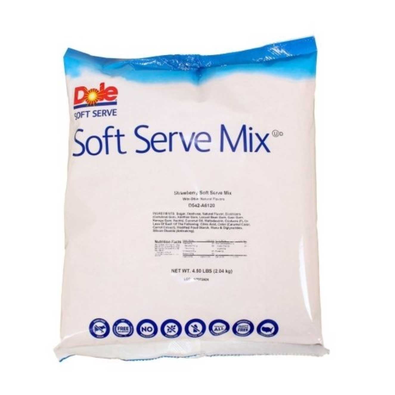 Single Dole Strawberry Soft Serve Mix, 4.5 Pound