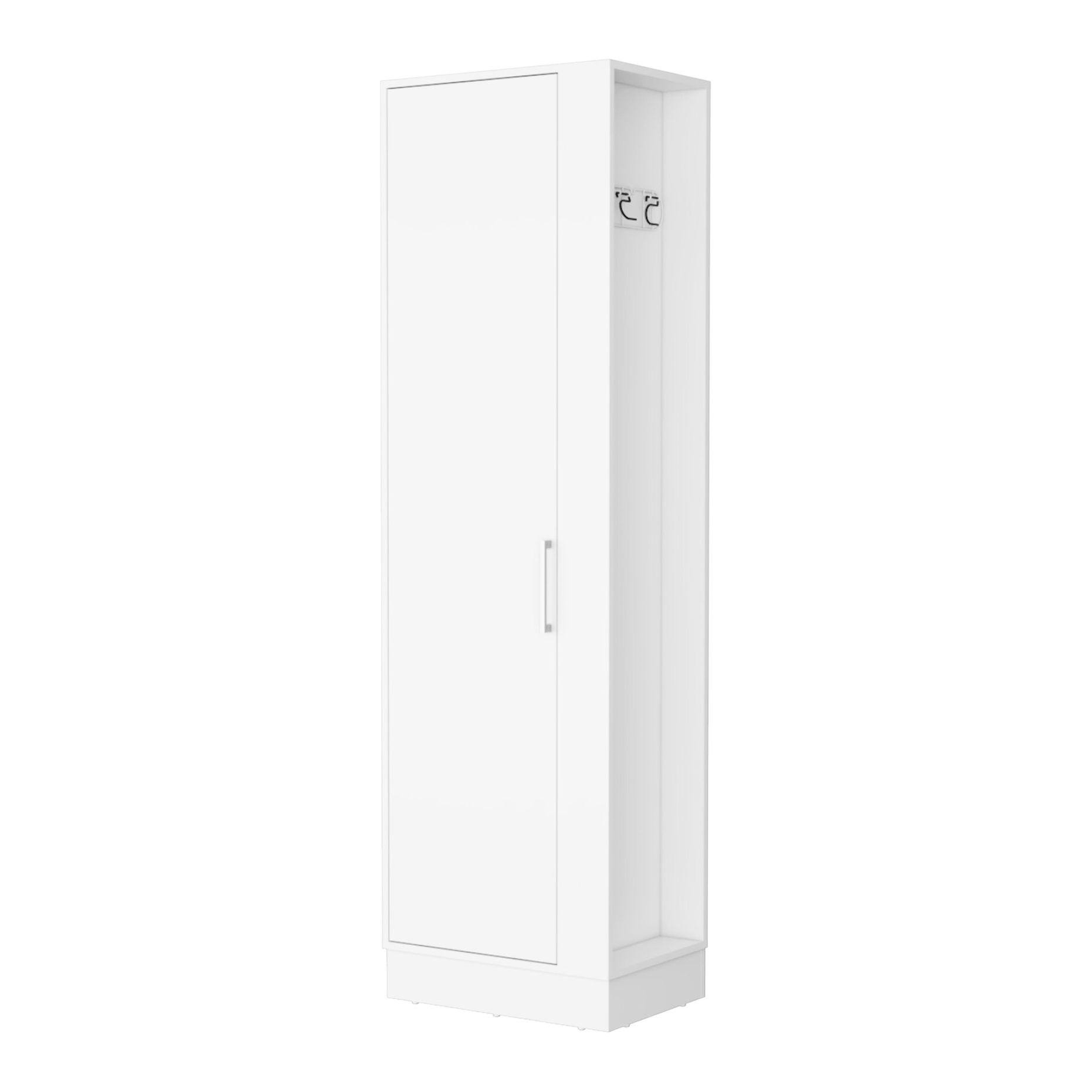 Single Door Cabinet+4 Shelves for Storage