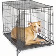 thumbnail image 1 of Single Door Folding Metal 36Inch Dog Crate Enhanced Security Includes LeakProof Pan Divider Panel For Medium To Large Sized Breeds, 1 of 7
