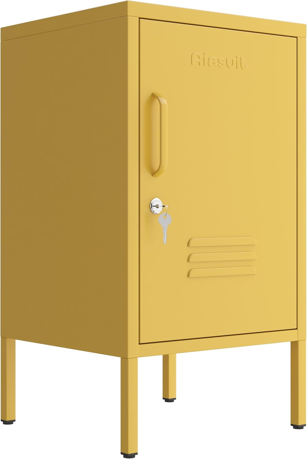 Lockable Table Single Door Lockable Metal End Table Modern Storage Cabinet Minimalist ...