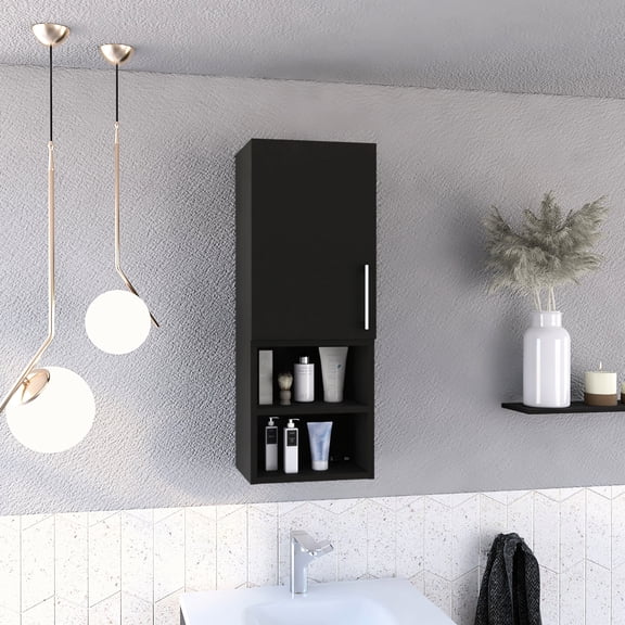 Single Door Setup - External Shelving - Living Room Wall - Stylish Storage