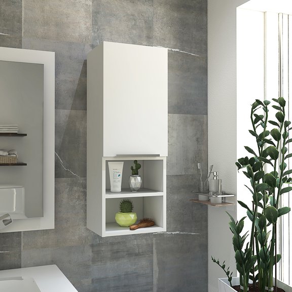 Single - Door White Wall - Mounted | Easy Assembly | Bathroom Storage Upgrade