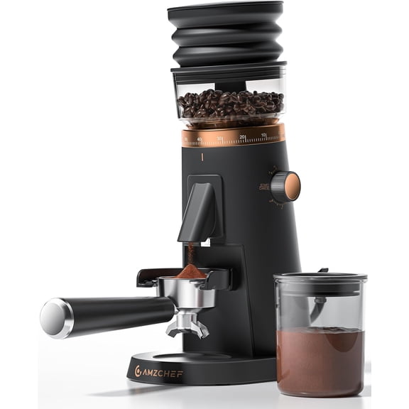 Single Dose Coffee Grinder 75 Settings Burr Grinder, 40mm Conical Burr, Anti-Static & Low-Retention Design, Quiet DC Motor with Magnetic Outlet & Vacuum Dosing Cup for Espresso, French Press