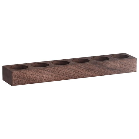 Single Dosing Coffee Bean Cellars Tube Wooden Stand Versatile, Non Slip, Smooth Surface, Durable Coffee Bean Cellars Wood Holder for Coffee Lovers 6 holes