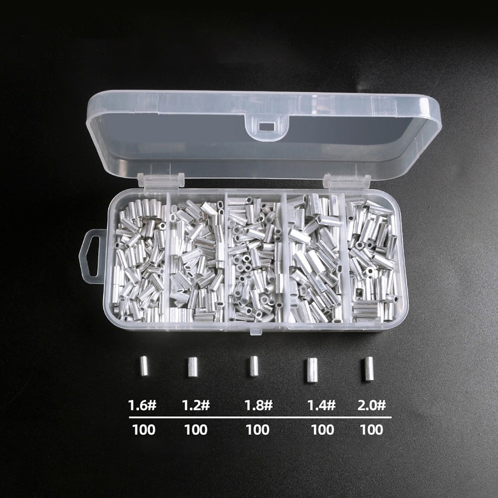 Single/Double Barrel Crimp Sleeves Fishing Line Tube Connector for Leader Rigs