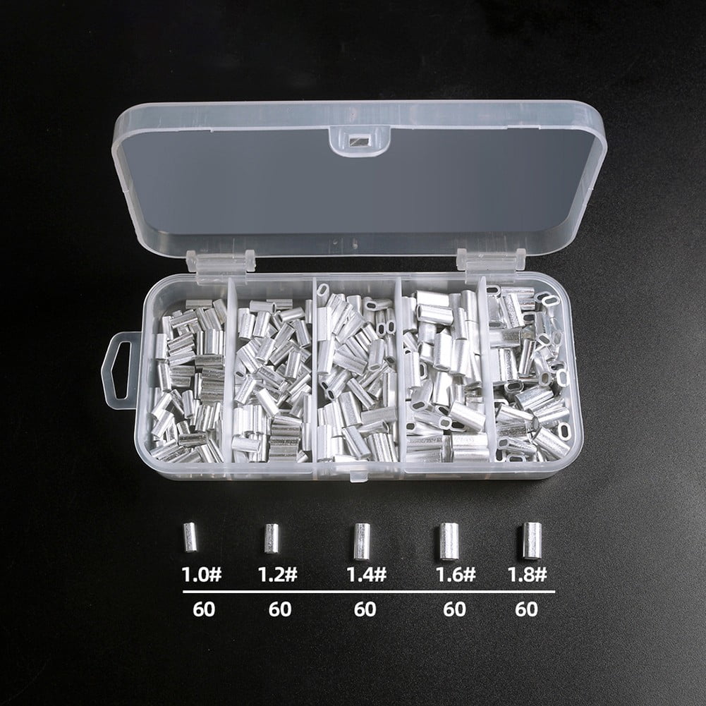 Single/Double Barrel Crimp Sleeves Fishing Line Tube Connector for Leader Rigs