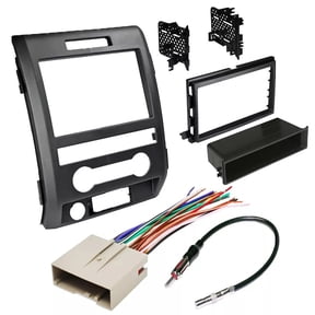 Single Double DIN Car Stereo Dash Installation Kit for 2009-2014 Ford F-150, Factory-Style Radio Replacement Panel