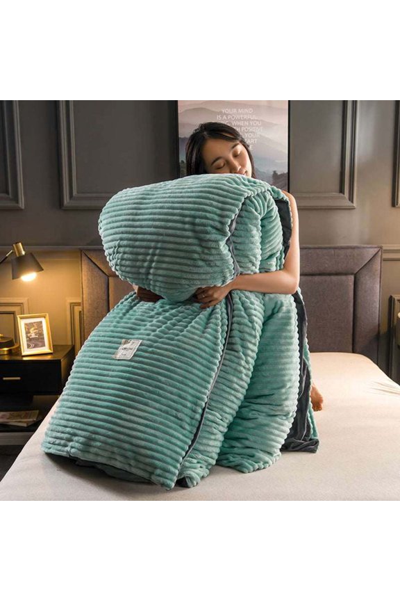 Single Double Quilt Cover Three-piece Set Winter Body Keep Warm
