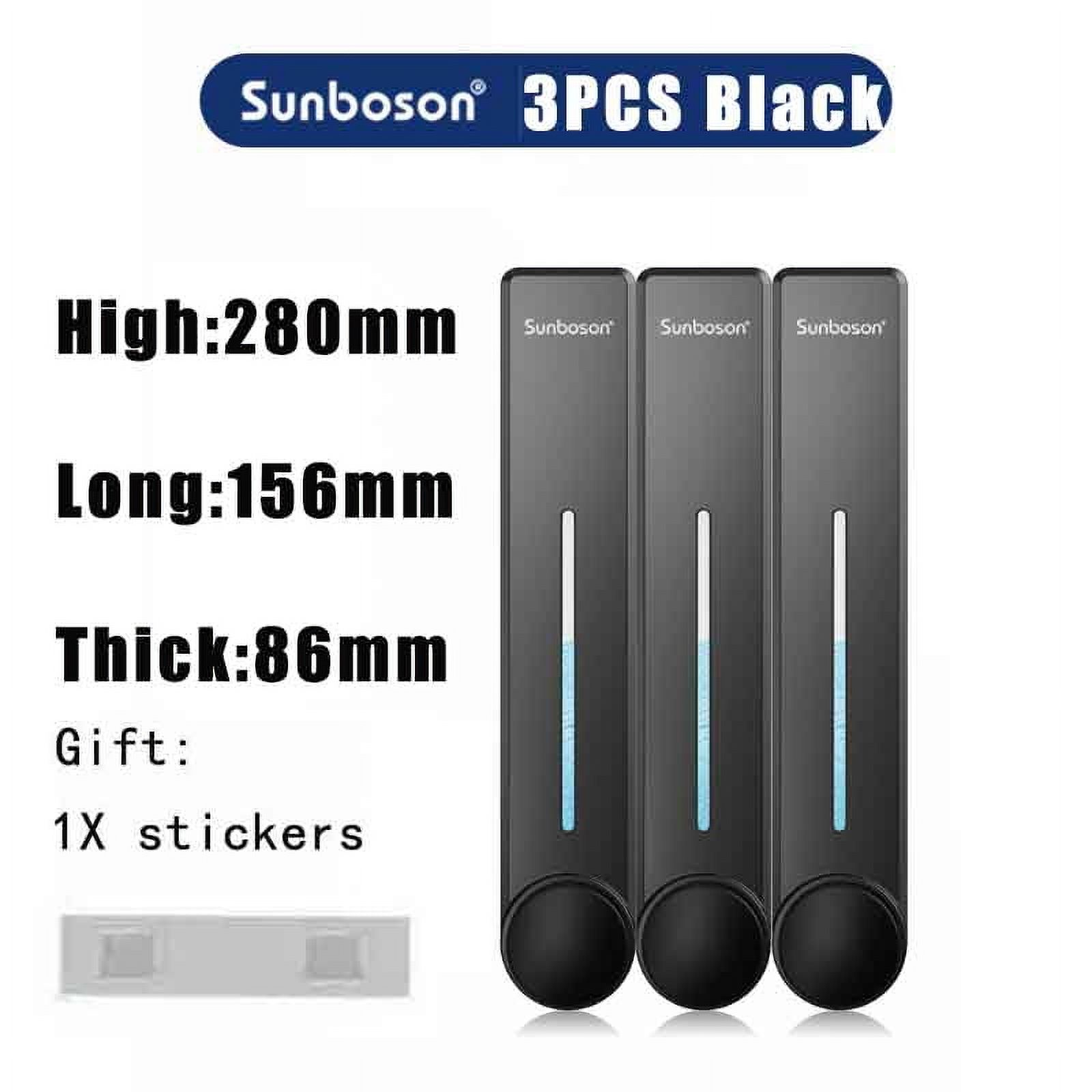 Single/Double/Triple 450ml Soap Dispenser Wall-mount Shower Bath Shampoo Dispenser Liquid Soap Container Bathroom Accessories (3pcs-black-D1)