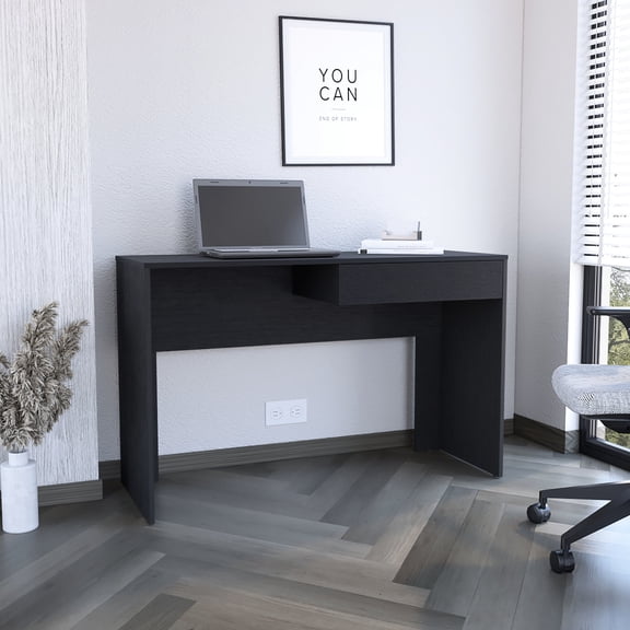 Single - Drawer Computer Desk | Use in Home Workspace for Storage | Made of Durable Particle Board | Hassle - Free Assembly