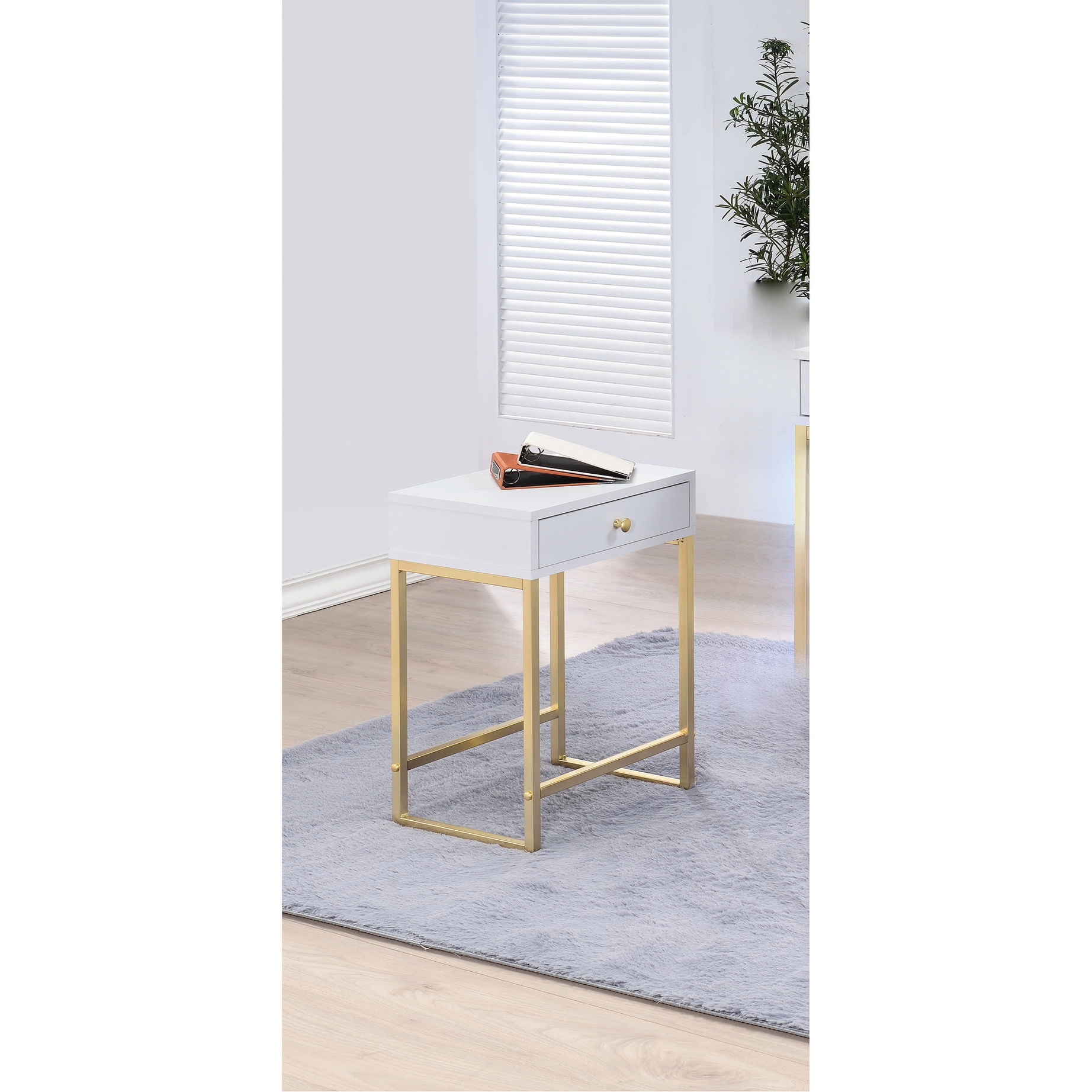 Single Drawer Storage Accent Table+3/4 Extension”-“Home Organization ...