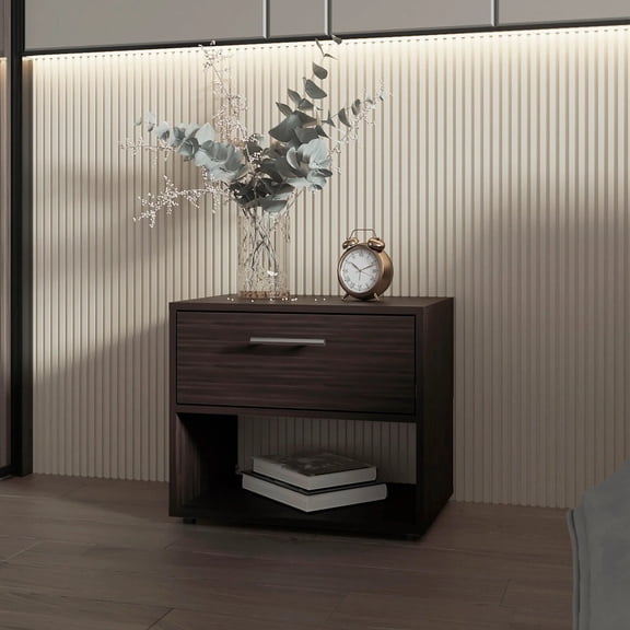 Single Drawer for Small Items / Stained Walnut Bedroom Piece / Organized Storage Solution