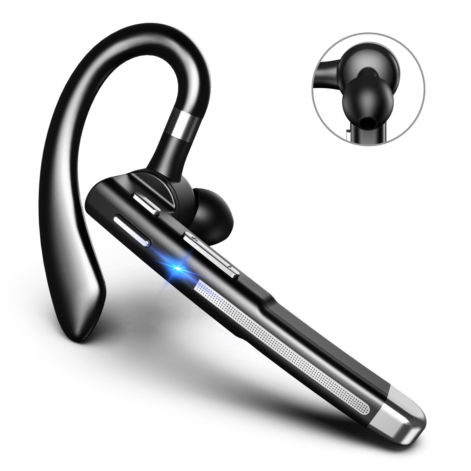 Single-Ear Bluetooth Business Earbud, Wireless Single Headset, 120-Hour Standby Time & 500mAh Battery, HD Noise-Cancelling Microphone For Truck Drivers, Fitness Enthusiasts & Outdoor Use, Comfortable