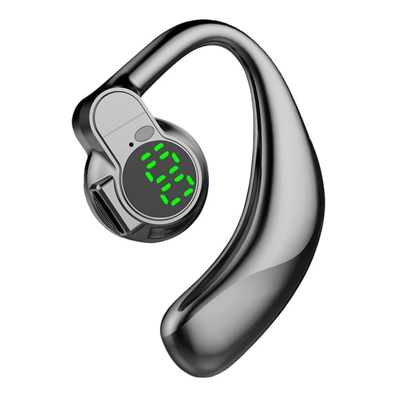 Single Ear Bluetooth Earpiece, Left/Right Wear, 30H Playtime, Digital Display, Rotatable, With Microphone For Driving Office